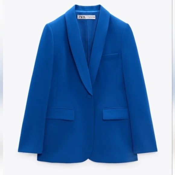 Zara Blazer With Tuxedo Collar